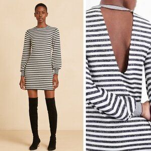 NWT Maje Rushour Metallic Striped Sweater Dress